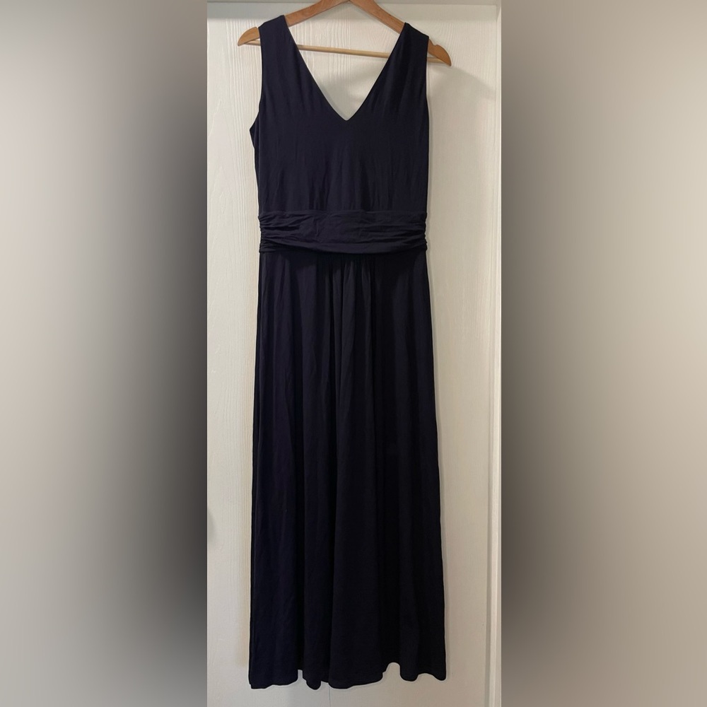 Boden NWT Sienna Jersey Maxi Dress with Empire Waist in Navy. Size 8R